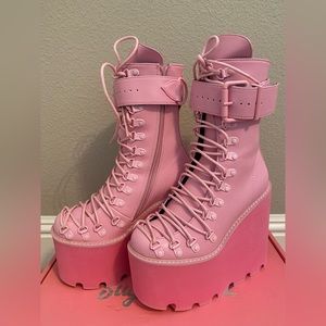Pink Platform Boots